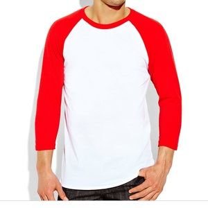 American Apparel Men’s  Baseball Tee Sz: M
